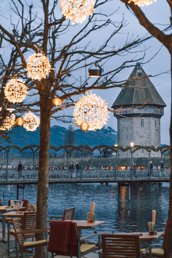 Kapellbrücke und Wasserturm - Luzern im Advent