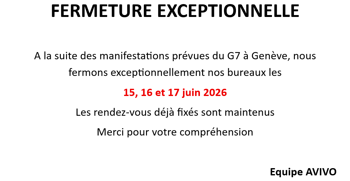 FERMETURE EXCEPTIONNELLE